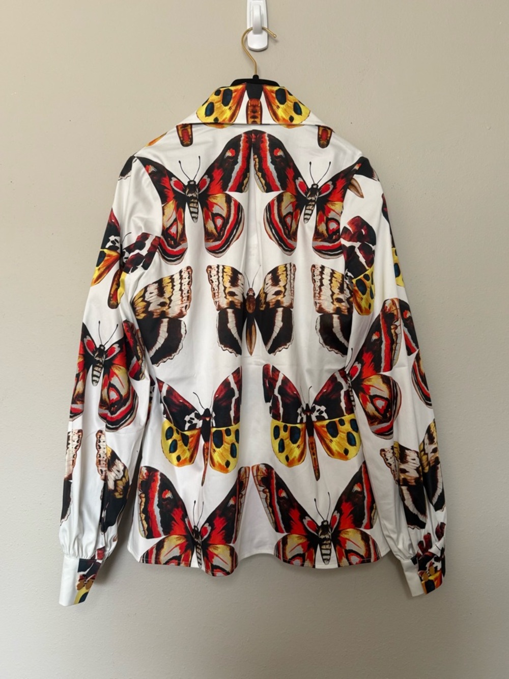 🦋 Rare Meghan Fabulous “Art to Wear” Button Down Print Blouse Size XS - Picture 5 of 7